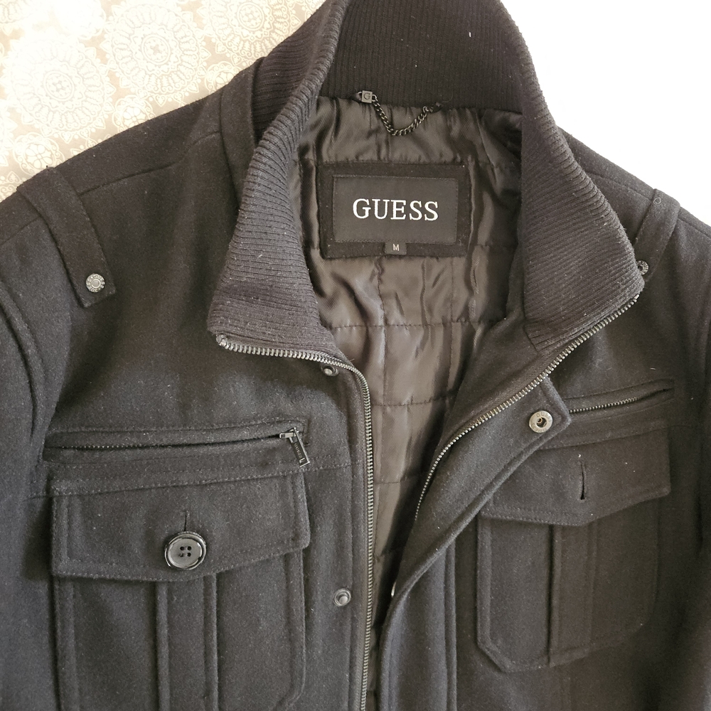 GUESS Men's Black Wool Jacket